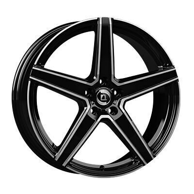 Diewe Wheels Dominar sort med poleret front alufælg – fælgen i dette vinterhjulssæt